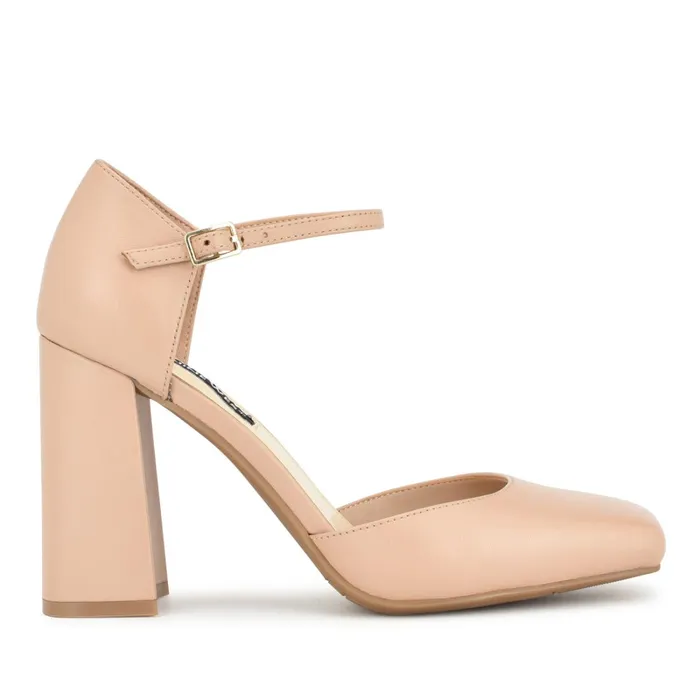 Youda Ankle Strap Pumps Light Natural Women Nine West Pumps