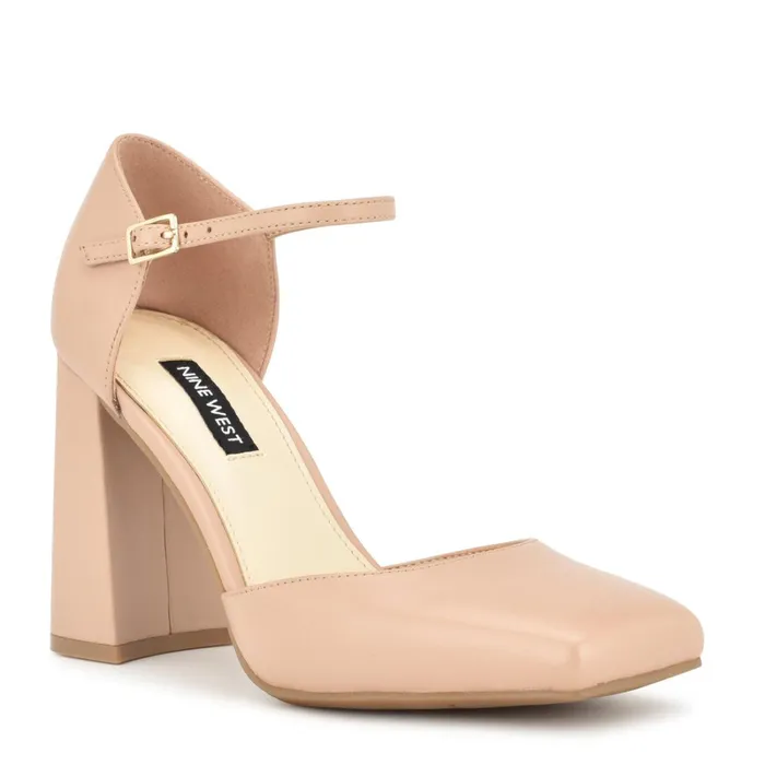Youda Ankle Strap Pumps Light Natural Women Nine West Pumps Youda Ankle Strap Pumps Light Natural Women Nine West Pumps