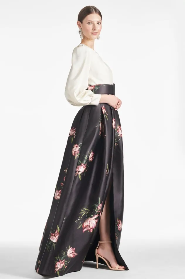 Zoe Gown 8211 IvoryNoir Blossom Women Sachin and Babi Formal