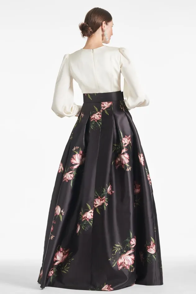 Zoe Gown 8211 IvoryNoir Blossom Women Sachin and Babi Formal