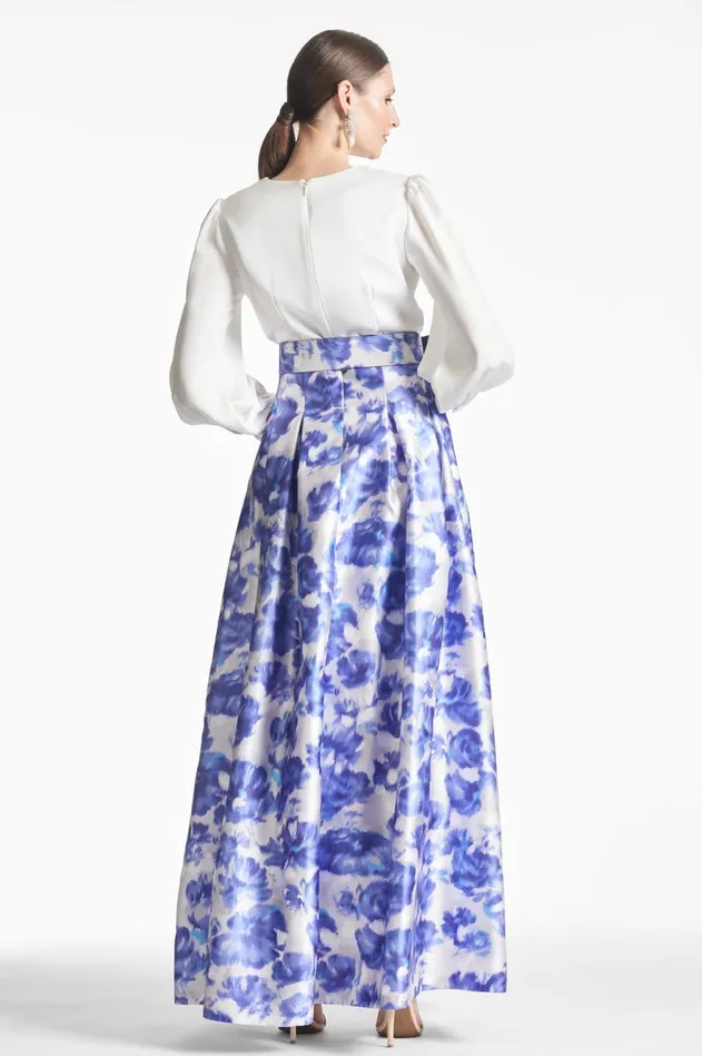 Zoe Gown 8211 Off WhiteAzure Watercolor Women Sachin and Babi Covered