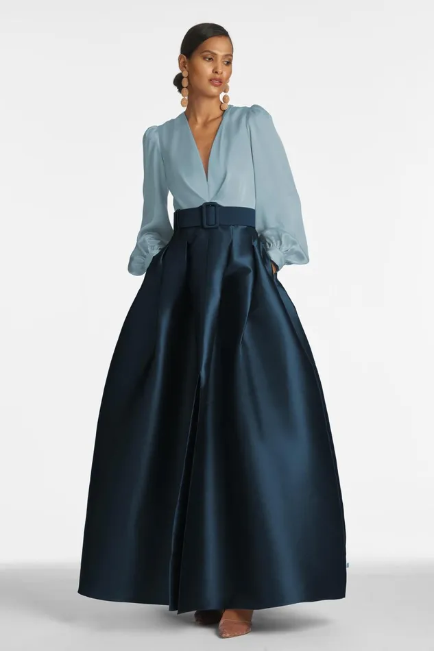 Zoe Gown 8211 SlateNavy Women Sachin and Babi Covered