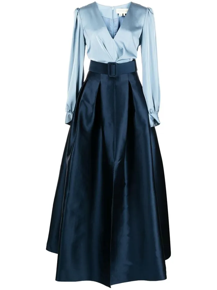 Zoe Gown 8211 SlateNavy Women Sachin and Babi Covered